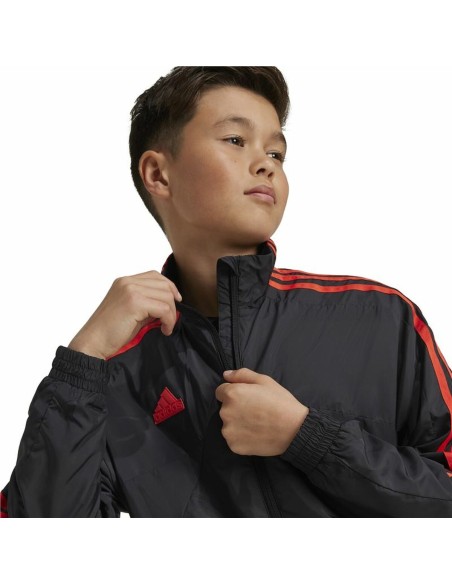 Sweatshirt without Hood Adidas Tiro Woven Tracktop Black