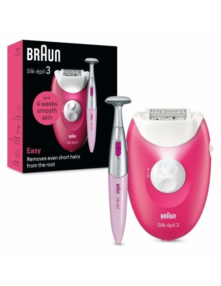 Electric Hair Remover Braun SE3-202 Fuchsia