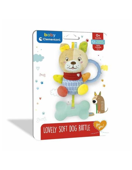 Rattle Cuddly Toy Clementoni Lovely Dog 18 x 25 x 6 cm
