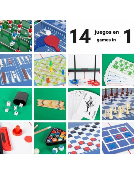 Multi-game Table Colorbaby 122 x 80 x 61 cm 14-in-1