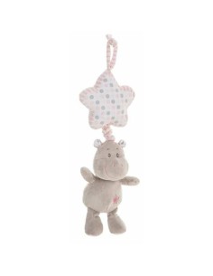 Rattle Cuddly Toy Hippopotamus 35 cm Pink