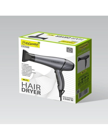 Hairdryer Feel Maestro MR-215 Black Graphite 2300 W