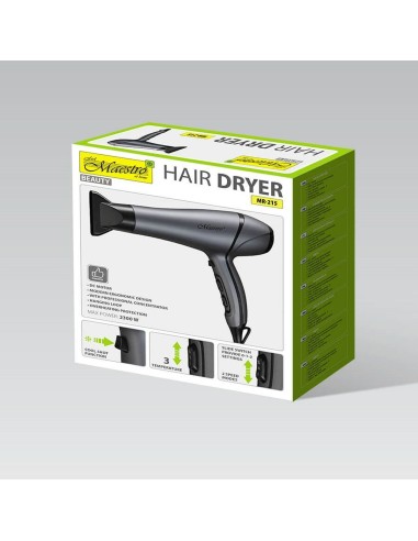Hairdryer Feel Maestro MR-215 Black Graphite 2300 W