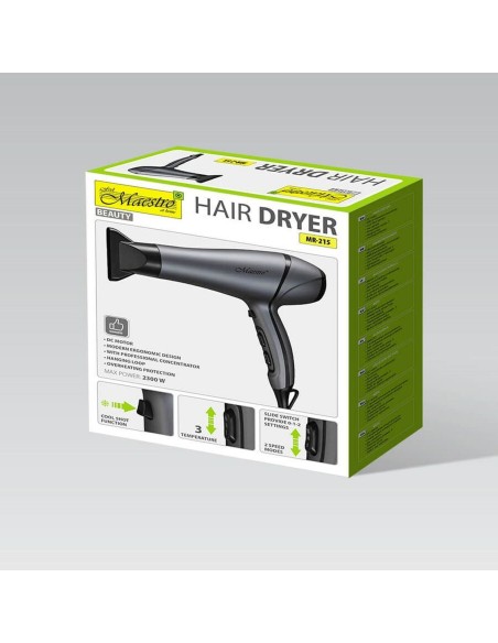 Hairdryer Feel Maestro MR-215 Black Graphite 2300 W