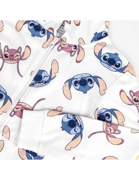 Hooded Sweatshirt for Girls Stitch Beige