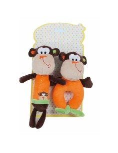 Rattle Cuddly Toy 2 Units Monkey 18 cm