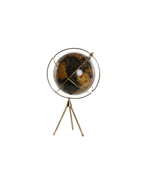 Globe Home ESPRIT Yellow Brown Black PVC Aluminium 25 x 25 x 42 cm