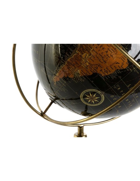 Globe Home ESPRIT Yellow Brown Black PVC Aluminium 25 x 25 x 42 cm