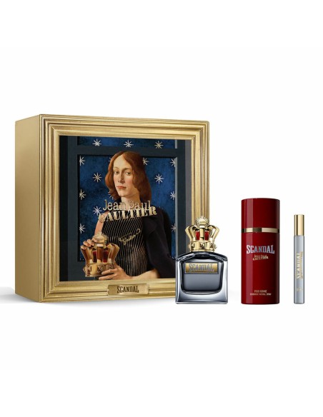 Women's Perfume Set Jean Paul Gaultier SCANDAL POUR HOMME EDT 3 Pieces