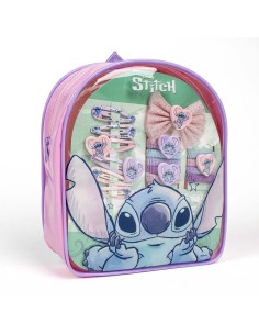 Children's Backpack with Hair Accessories Stitch Multicolour