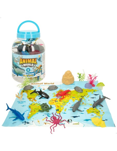 Animal figures Colorbaby 19 Pieces Ocean Plastic 14 x 6 x 7 cm (6 Units)
