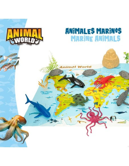 Animal figures Colorbaby 19 Pieces Ocean Plastic 14 x 6 x 7 cm (6 Units)