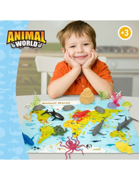 Animal figures Colorbaby 19 Pieces Ocean Plastic 14 x 6 x 7 cm (6 Units)