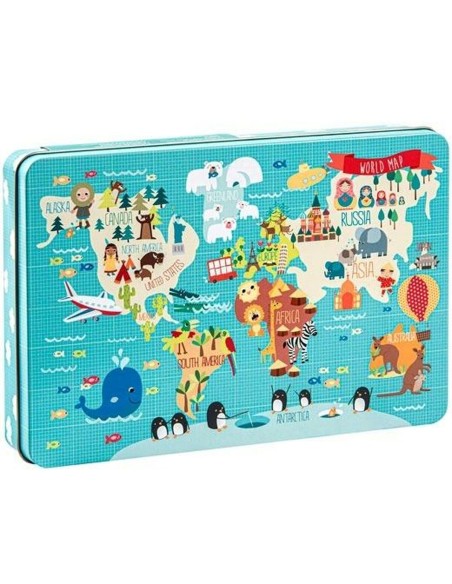 Puzzle Apli 48 x 32 cm World Map 24 Pieces (8 Units)
