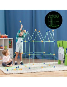 Children’s Fort Building Kit Builkitt InnovaGoods 155 Pieces