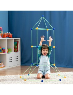 Children’s Fort Building Kit Builkitt InnovaGoods 155 Pieces 2