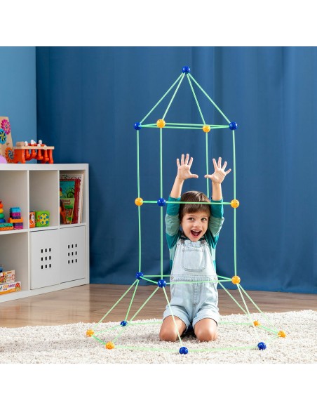 Children’s Fort Building Kit Builkitt InnovaGoods 155 Pieces