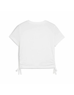 Child's Short Sleeve T-Shirt Puma Essentials Metallic Knotted White 2