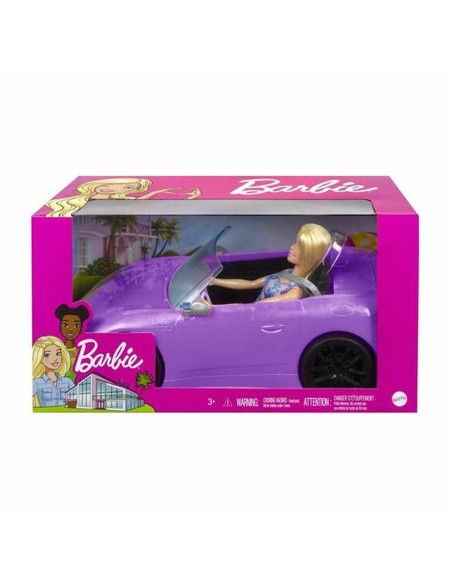 Doll Barbie And Her Purple Convertible