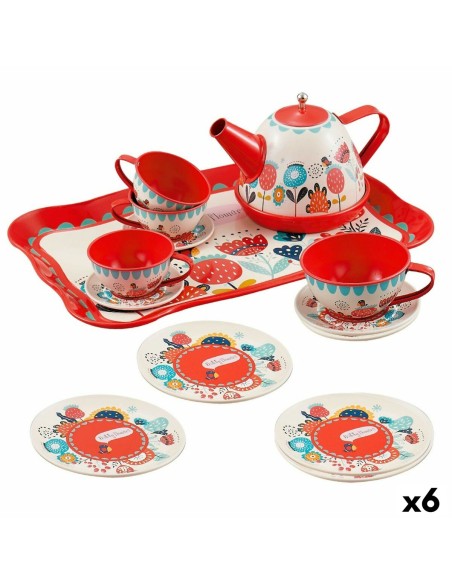 Tea set Colorbaby My Home Toy 15 Pieces (6 Units)