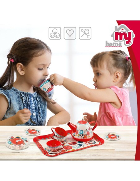 Tea set Colorbaby My Home Toy 15 Pieces (6 Units)
