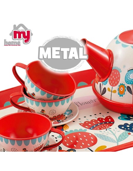 Tea set Colorbaby My Home Toy 15 Pieces (6 Units)