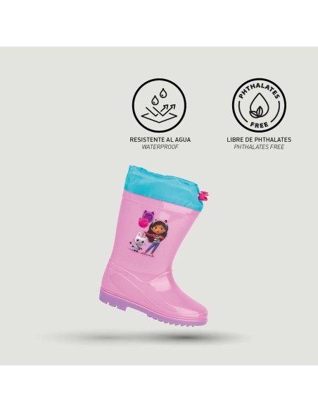 Children's Water Boots Gabby's Dollhouse Pink