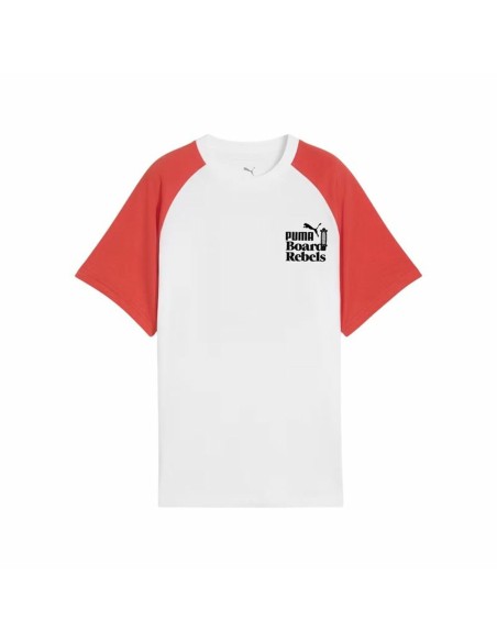 Child's Short Sleeve T-Shirt Puma Puma Mid90S Graphic Tee White Red