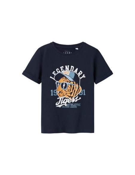 Child's Short Sleeve T-Shirt Name It Nmmvux Blue