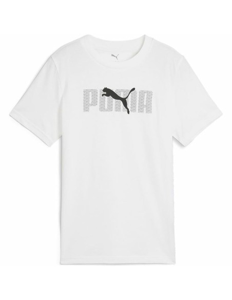 Child's Short Sleeve T-Shirt Puma Essentials White