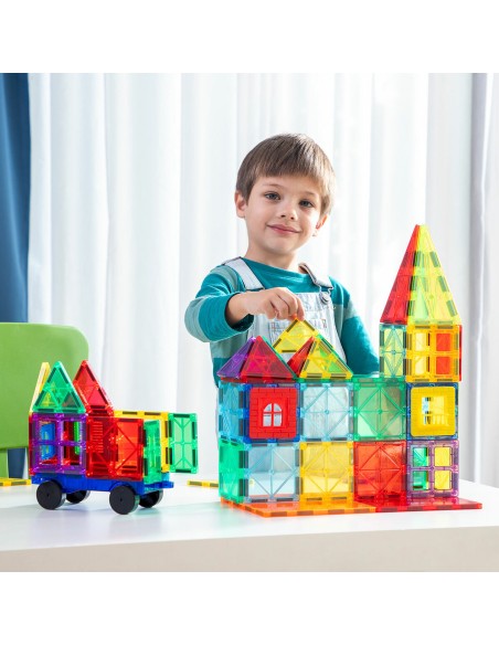 3D Magnetic Building Blocks Magoks InnovaGoods 57 Pieces