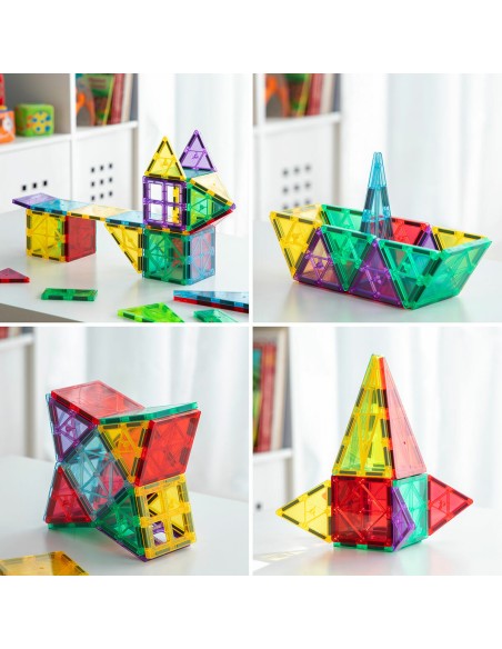 3D Magnetic Building Blocks Magoks InnovaGoods 57 Pieces
