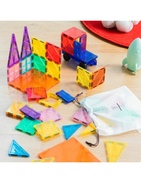 3D Magnetic Building Blocks Magoks InnovaGoods 57 Pieces