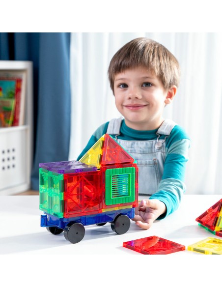 3D Magnetic Building Blocks Magoks InnovaGoods 57 Pieces