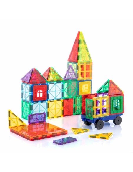 3D Magnetic Building Blocks Magoks InnovaGoods 57 Pieces