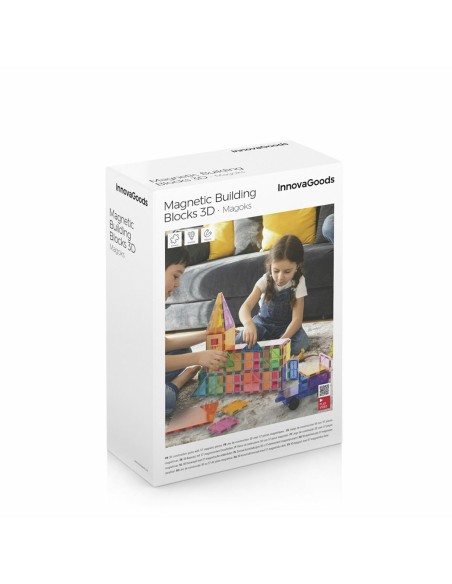 3D Magnetic Building Blocks Magoks InnovaGoods 57 Pieces