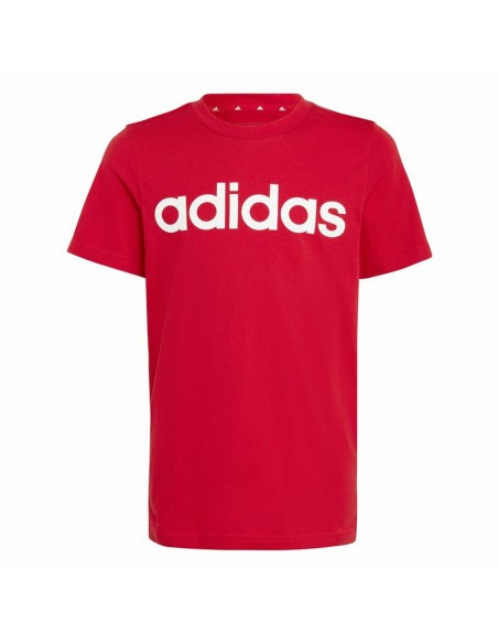 Child's Short Sleeve T-Shirt Adidas Lin Roja