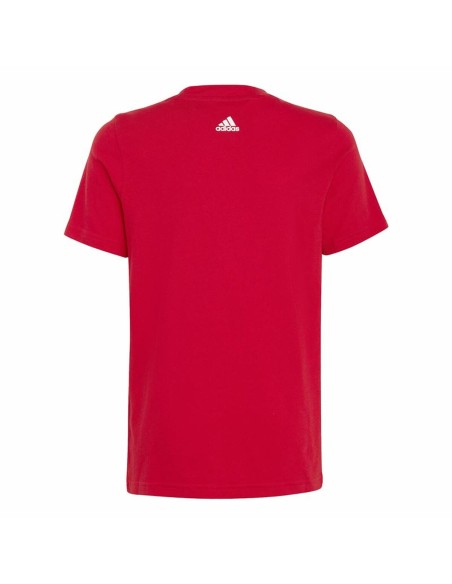 Child's Short Sleeve T-Shirt Adidas Lin Roja
