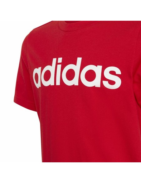 Child's Short Sleeve T-Shirt Adidas Lin Roja