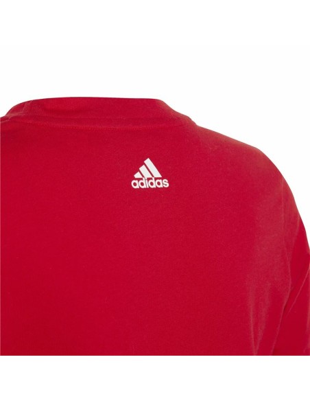 Child's Short Sleeve T-Shirt Adidas Lin Roja