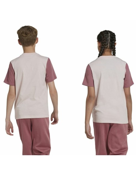 Child's Short Sleeve T-Shirt Adidas Essentials Big Logo Colorblock