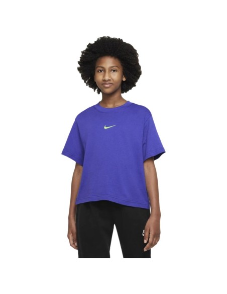 Child's Short Sleeve T-Shirt Nike Sportswear Blue