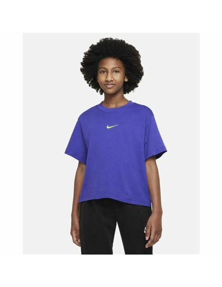 Child's Short Sleeve T-Shirt Nike Sportswear Blue