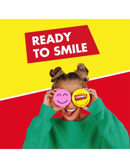 Moisturising Lip Balm Carmex Triplo Transparent Spf 15 Strawberry Pineapple Cherry 3 Pieces (3 Units)