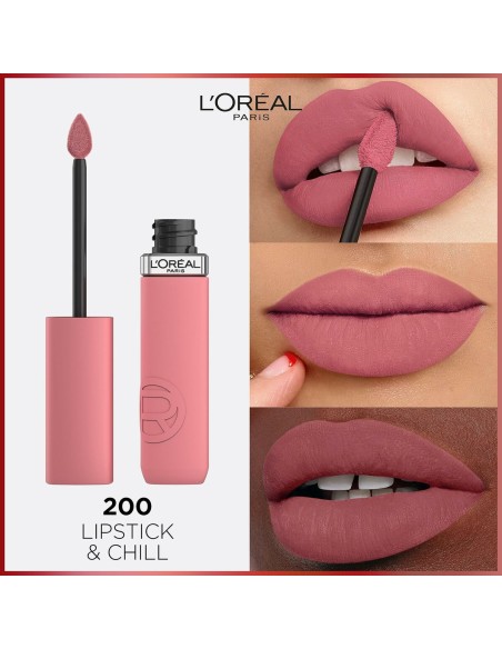 Liquid lipstick L'Oreal Make Up Infaillible Matte Resistance Lipstick & Chill Nº 200 (1 Unit)