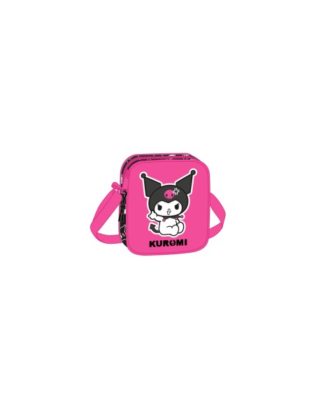 Shoulder Bag Kuromi Black Fuchsia 16 x 18 x 4 cm
