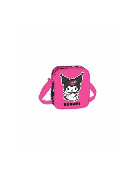 Shoulder Bag Kuromi Black Fuchsia 16 x 18 x 4 cm