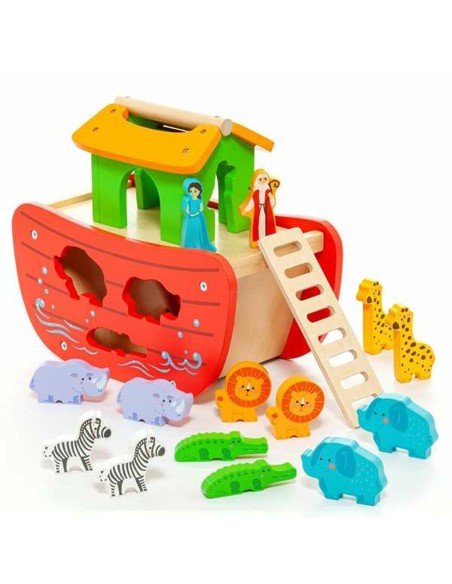 Playset Moltó Noah's ark Wood 17 Pieces