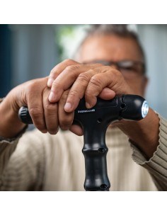 Extendable Walking Stick with LED, Alarm and Grabber Hannde InnovaGoods 2