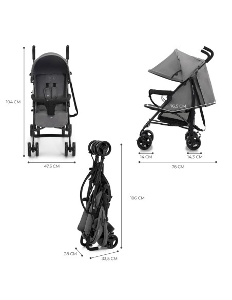Baby's Pushchair Kinderkraft KSTIK000GRY0000 Grey 1 Piece